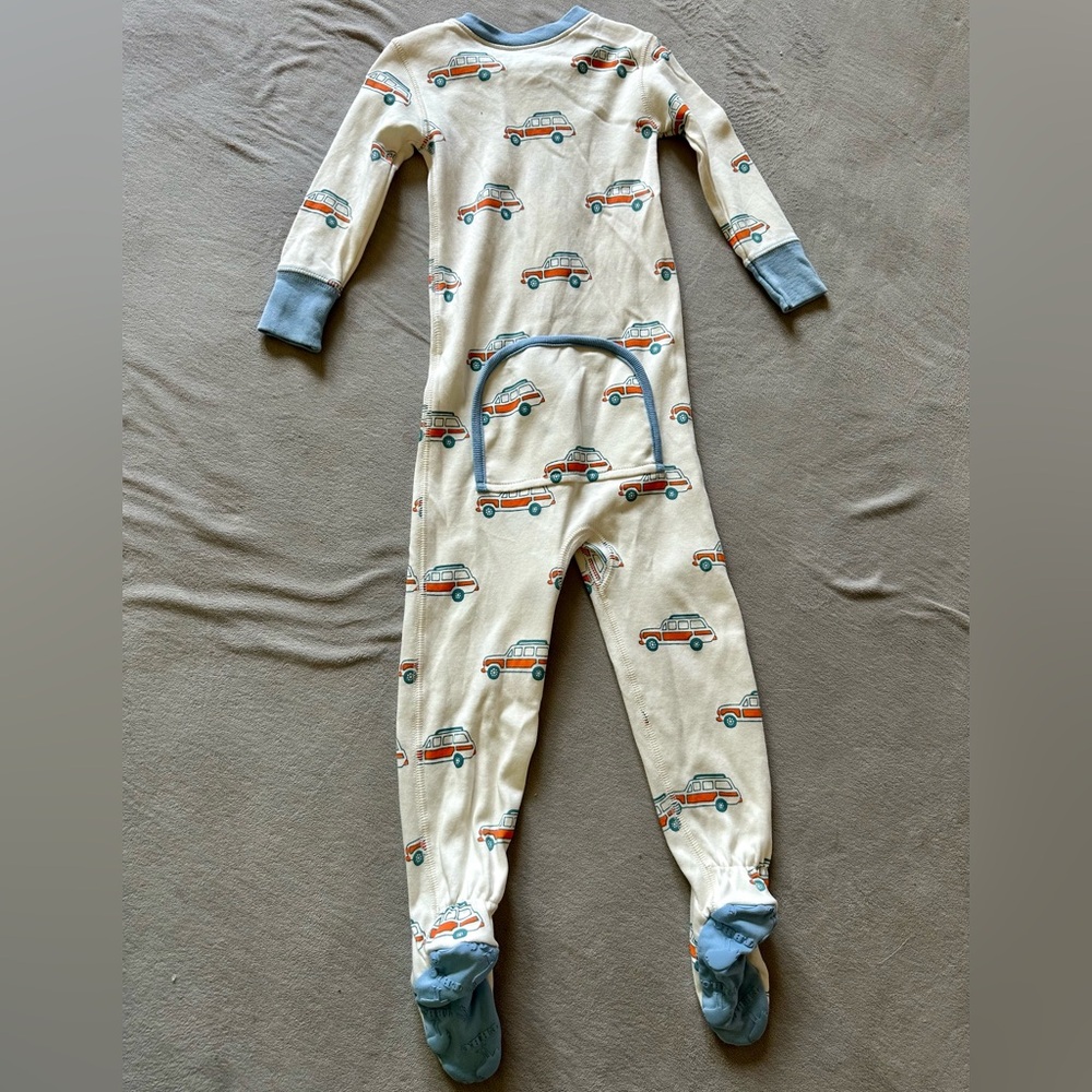 The Beaufort Bonnet Company Cream Car Baby Toddler Pajamas - Picture 4 of 5